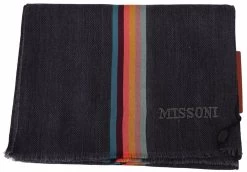 Missoni Multicolor Striped Wool Unisex Neck Wrap Scarf -Fashion Menswear Shop 332895f9de120efb3b594121a5f749de