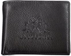 La Martina Black Leather Wallet