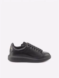 Alexander Mcqueen Men's Oversized Leather Sneakers - Black