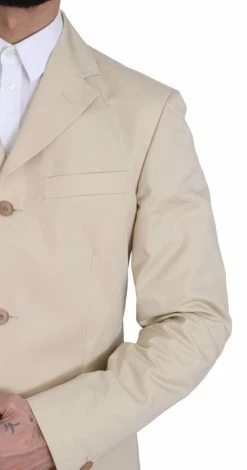 Romeo Gigli Two Piece 3 Button Beige Cotton Solid Suit 11 Romeo Gigli Two Piece 3 Button Beige Cotton Solid Suit -Fashion Menswear Shop 35a9f45ae538709967fd410cfb78091d