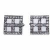 Mens Silver Window With White Cufflinks