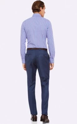 Oxford Men's Beckton Mini Square Shirt - Purple -Fashion Menswear Shop 36b2b7a2447a0173927bcd80d8a79cfd