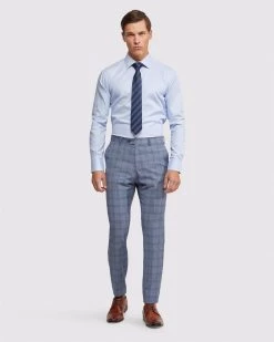 Oxford Men's Islington Regular Fit Dobby Shirt - Blue -Fashion Menswear Shop 37139c114f2d9196162c80b336674134