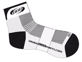 Bbb-Cycling TechnoFeet Socks BSO-01 - White/Black 1 Bbb-Cycling TechnoFeet Socks BSO-01 - White/Black
