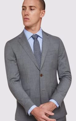 Oxford Men's New Hopkins Wool Mohair Suit Jacket - Grey -Fashion Menswear Shop 37b9e71c992a4df0f8041ac479c07a96