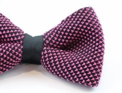 Mens Pink & Black Cross-Hatched Knitted Bow Tie -Fashion Menswear Shop 37ebadefaf3791a2df6e988575b8181d