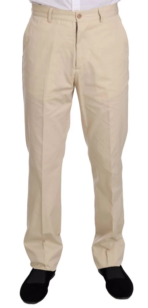Romeo Gigli Two Piece 3 Button Beige Cotton Solid Suit 7 Romeo Gigli Two Piece 3 Button Beige Cotton Solid Suit - Image 7