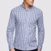 Oxford Men's Stratton Checked Shirt - Petrol Grey
