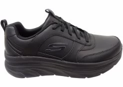 Skechers Mens D Lux Walker SR Splendal Work Leather Wide Shoes - Black