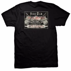 Jack Daniel's No.7 Fine Old Whiskey Worn Logo Black T-Shirt -Fashion Menswear Shop 3ebefaee91282605abed2fb5af320bb0