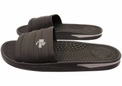 BR Sport Zak Mens Brazilian Comfort Slides Sandals With Massage Balls - Black/Black -Fashion Menswear Shop 3fc31f2ee646103bbc9015ef53e63a3e