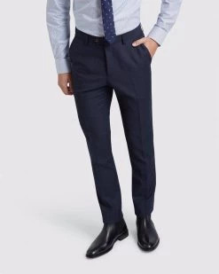 Oxford Men's Byron Wool Stretch Suit Trousers - Navy -Fashion Menswear Shop 3fd99820e284854620aee05401f71386