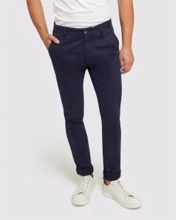 Oxford Men's Stretch Organic Cotton Skinny Chinos - Navy -Fashion Menswear Shop 402942dc4c6a8a34c17d4d87dcf7e230