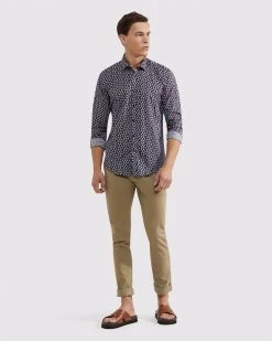 Oxford Men's Stretch Sknny Fit Organic Cotton Chinos - Army -Fashion Menswear Shop 40cbcff0100e9a131a4f8520412e32e3