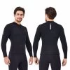 2MM Wetsuit Split Top Long-sleeved Snorkeling Suit Cold And Warm Wetsuit For Men-D240002-Black
