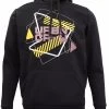 Mens Fleece Pullover Hoodie Urban Crew Top Sports Jumper Sweat Shirt Jacket Coat - Black / Yellow
