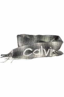 Calvin Klein White Wool Scarf