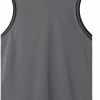 Mens Plain Basketball Jersey Gym Sports Basic Blank Sleeveless T Shirt Vest Tops - Charcoal