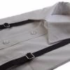 Adjustable Faux Leather Mens & Womens Thin Dark Brown Suspenders