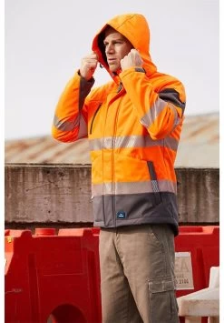Rainbird Workwear Jones Softshell Coat - Fluoro Yellow/Charcoal -Fashion Menswear Shop 42c8325e382a0c0873b5e69e36eb9482