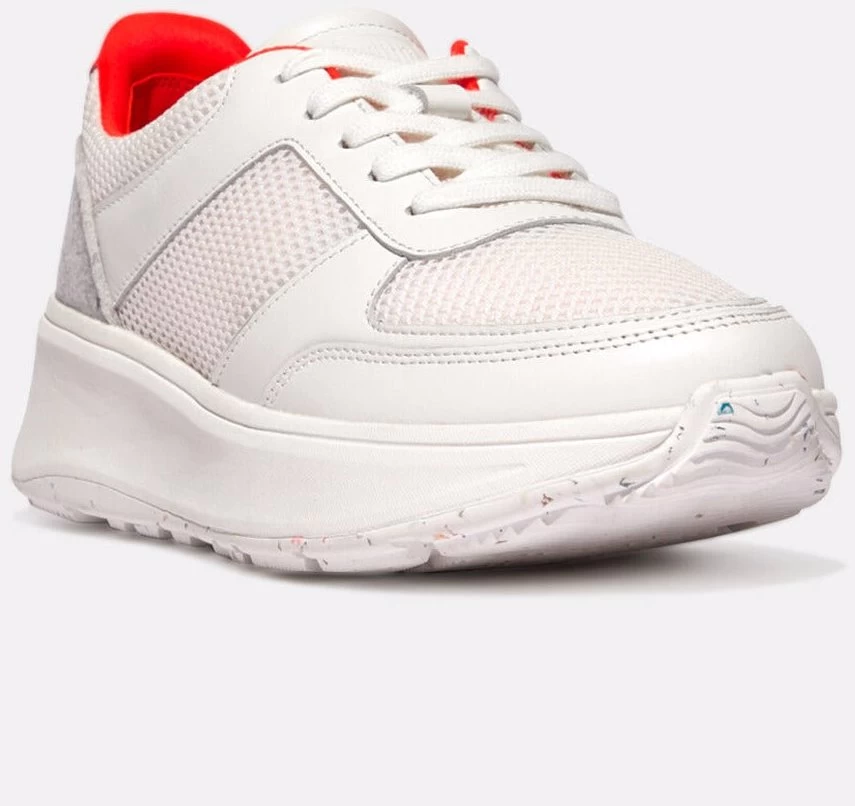 FitFlop F-mode E01 Limited Edition Urban White Flatform Sneakers 2 FitFlop F-mode E01 Limited Edition Urban White Flatform Sneakers - Image 2