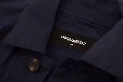 DSQUARED2 Dsquared² Dark Blue Cotton Collared Long Sleeves Casual Shirt -Fashion Menswear Shop 44126718a73dea265323ed3ca9d077a2