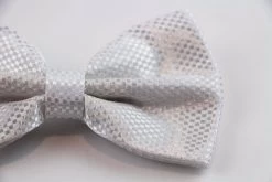 Mens White Disco Shine Checkered Patterned Bow Tie 5 Mens White Disco Shine Checkered Patterned Bow Tie -Fashion Menswear Shop 4497c0c448cf1185c63ed2c8daf3a893