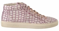 HIDE & JACK White Bordeaux Leather Casual Lace Up Sneakers Shoes