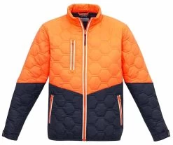 Syzmik Unisex Hexagonal Puffer Jacket - Yellow/Navy -Fashion Menswear Shop 44cd2fbe74c936eaf104bb6e62a3148a
