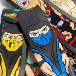 Mortal Kombat Sub-Zero Crossover Crew Socks -Fashion Menswear Shop 463c44705b1c4ed8bc0ae7cb50cbd23f