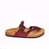 Moosefield Men's Boston Leather Sandals - Burgundy