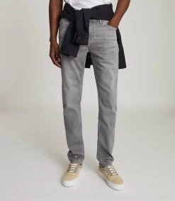 Reiss Men's Adana Jersey Stretch Jeans - Grey