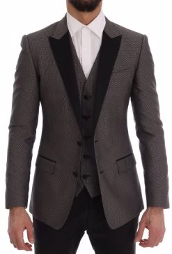 Mens Dolce & Gabbana Black Brown Silk MARTINI Blazer -Fashion Menswear Shop 47d6448939d5eacb46b706713a6516a9