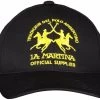 La Martina Black Cotton Hats & Cap
