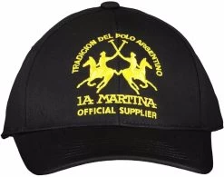 La Martina Black Cotton Hats & Cap