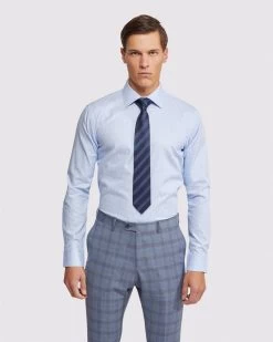 Oxford Men's Islington Regular Fit Dobby Shirt - Blue