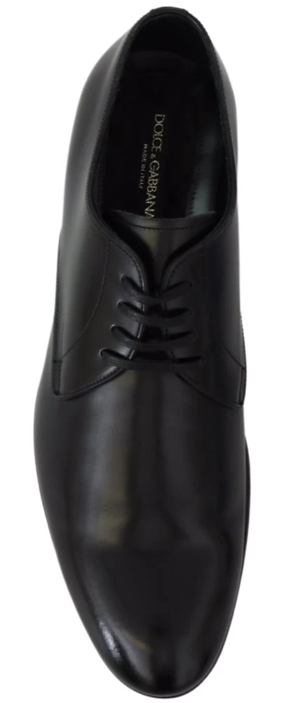 Dolce & Gabbana Derby Napoli Black Leather Dress Formal Shoes 3 Dolce & Gabbana Derby Napoli Black Leather Dress Formal Shoes - Image 3