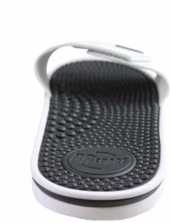 BR Sport Utah Mens Brazilian Comfort Slides Sandals With Massage Balls - White/Black -Fashion Menswear Shop 495cbacfaa27ef0c3a8cd34a864d4792