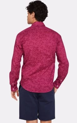 Oxford Men's Kenton Floral Print Shirt - Red 11 Oxford Men's Kenton Floral Print Shirt - Red -Fashion Menswear Shop 49d9bd2fb926495095dbd728e08d9212
