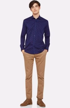 Oxford Men's Kenton Printed Shirt - Navy/Red 11 Oxford Men's Kenton Printed Shirt - Navy/Red -Fashion Menswear Shop 4a0aca6a10e41a17f969e25d4eab8b18