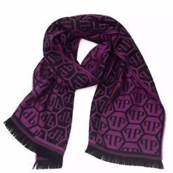 Philipp Plein Violet Wool Scarf -Fashion Menswear Shop 4ab5411ed990f0685412b5c00475b4b0