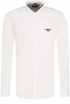 Aeronautica Militare White Cotton Shirt -Fashion Menswear Shop 4ab696b126ec874ecda25836bb56805a