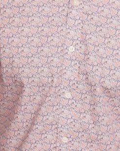 Oxford Men's Kenton Paisley Print Shirt - Navy/Pink -Fashion Menswear Shop 4b0e2fd94187061878a05b3e0c1b73b6