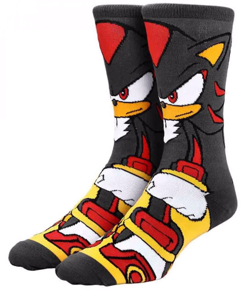 Sega Sonic The Hedgehog Shadow Character 360 Profile Crew Socks 1 Sega Sonic The Hedgehog Shadow Character 360 Profile Crew Socks