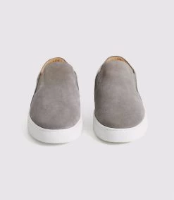 Reiss Men's Weston Suede Slip On Trainers - Grey -Fashion Menswear Shop 4db0725b f40b 4eb2 973d 5fe611f92109
