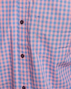 Oxford Men's Uxbridge Gingham Shirt - Pink -Fashion Menswear Shop 4db6491dba95cd16e1934c7e65802f08