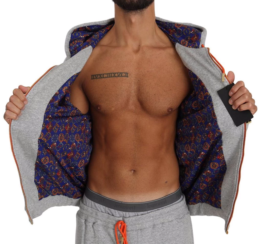 Billionaire Italian Couture Gray Cotton Sweater Pants Tracksuit 8 Billionaire Italian Couture Gray Cotton Sweater Pants Tracksuit - Image 8