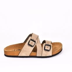 Mens Leather Sandals 17Mns-06 Beige
