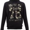 Mens Fleece Hoodie Sweater Jumper Sports Camouflage Brooklyn New York Athletics - Black