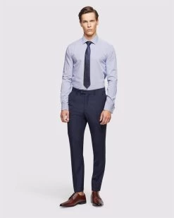 Oxford Men's Beckton French Cuff Striped Shirt - Navy